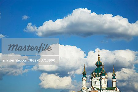 View of St Andrew's Church, Kiev, Ukraine