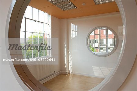 Renovated small empty office units with wooden floors