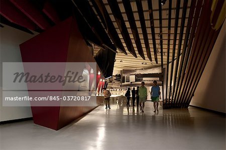 Entrance to architecture exhibit at the MAXXI, National Museum of 21st Century Arts, Rome. Architects: Zaha Hadid Architects