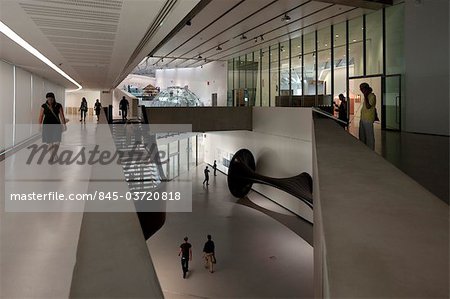 Interior exhibition space at the MAXXI, National Museum of 21st Century Arts, Rome. Architects: Zaha Hadid Architects