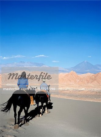 Horse riding in the Atacama desert, Chile