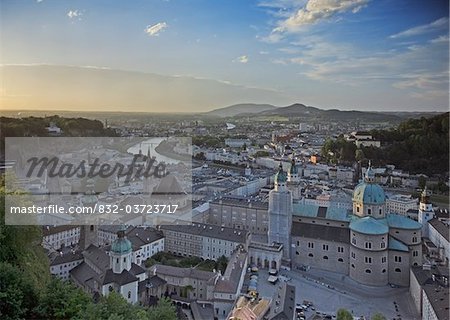 Vue aérienne de Salzbourg