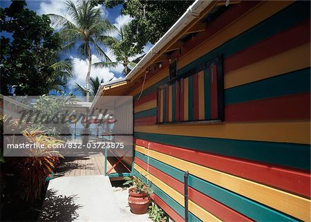 Colorful restaurant exterior