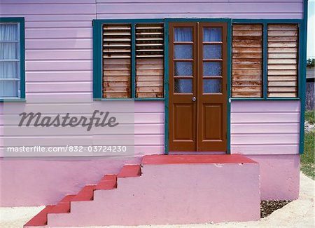 Pink wooden house