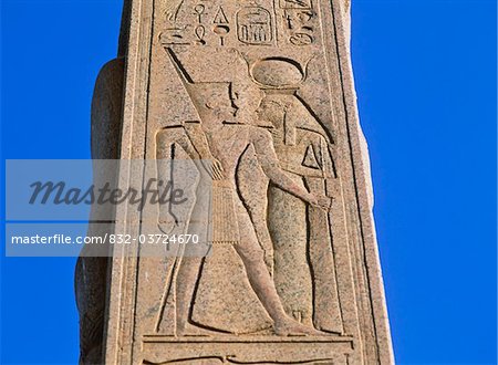Carved pillar at Karnak, Close Up