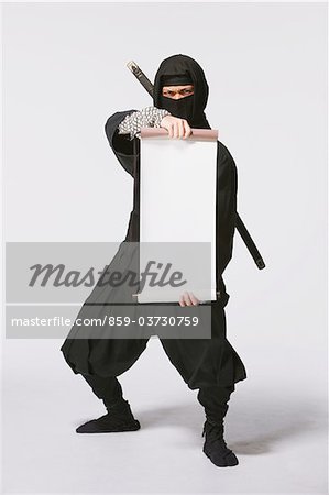 Ninja Holding A Scroll