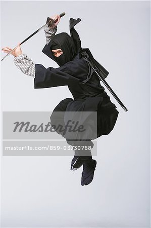 Ninja Leaping With Sword