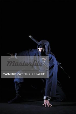 Ninja With Black Background