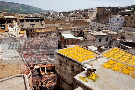 Die Gerbereien in Fes, Marokko