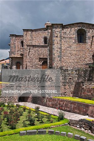 Peru, The colonial church and Dominican monastery of Santo Domingo built on ruins of possibly the richest C15th Inca temple, Qorikancha.