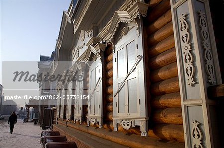 Russland; Sibirien; Irkutsk; ""Dekabrist ' Haus. C19th Künstler, Offiziere und Adlige gebaut wo ins Exil nach entfernten Sibirien, eine Siedlung, nachdem im Dezember Aufstandes gegen Tsar Nicholas I.