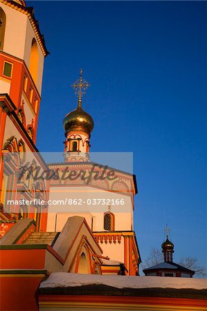 La Russie ; Sibérie ; Irkoutsk ; Un détail de l'une des principales cathédrales à Irkoutsk