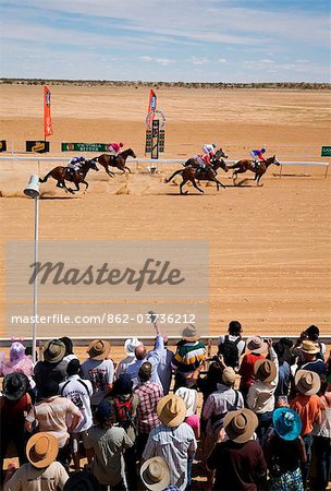 Australia, Queensland, Birdsville.Outback horse racing at the annual Birdsville Cup races.