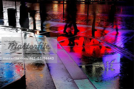 Angleterre, Londres. Londres Piccadilly Circus sous la pluie.