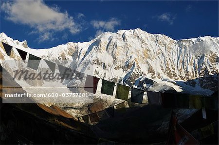 Annapurna, vue depuis le Camp de Base Annapurna, Annapurna, Annapurna Conservation Area, Gandaki, Pashchimanchal, Népal