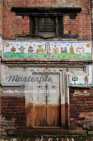 Portes et fenêtres, Bhaktapur, District de Bhaktapur, Bagmati, Madhyamanchal, Népal