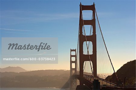 Vue du Golden Gate Bridge North Vista point, San Francisco, Californie, USA