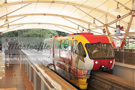 The Mono Rail Train system in Kuala Lumpur, Malaysia.