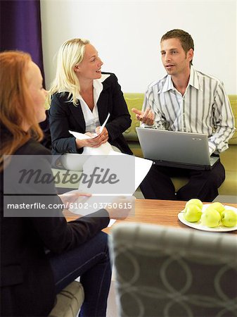 A meeting in an office.