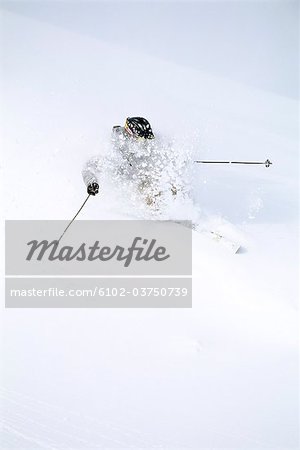 Alpine skier in action.