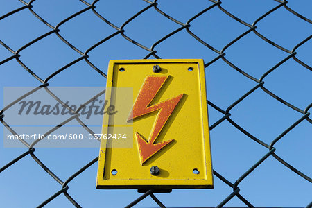 High Voltage Sign, Hesse, Germany