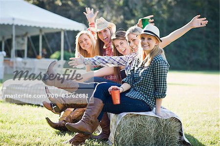 Group of Teenage Girls Being Silly