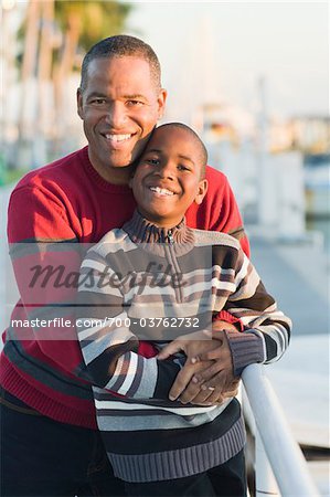 Portrait of Father and Son at Marina