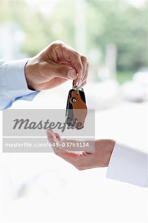 Handing over key