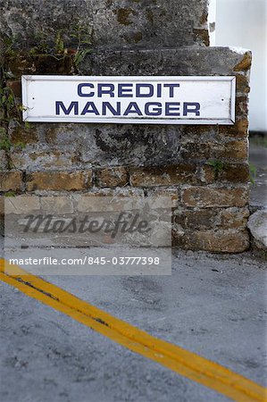 Grenada. Car Park space reserved for Credit manager