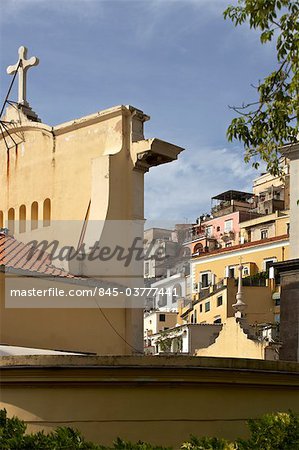 Church and housing, Positano, Amalfi Coast.