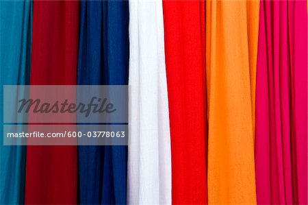 Fabric, Dyers Souk, Medina, Marrakech, Marrakech-Tensift-El Haouz Region, Morocco