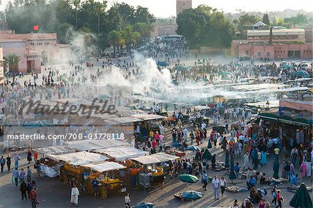 Crowds at Djemaa el Fna, Marrakech, Morocco
