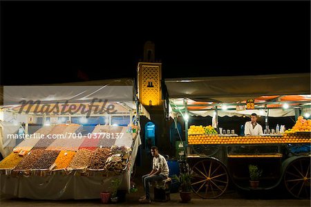 Obst, Hersteller, Djemaa el Fna, Marrakesch, Marokko