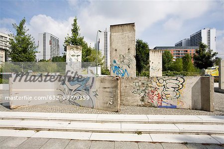 Germany, Berlin, pieces of the Berlin Wall Germany, Berlin, pieces of the Berlin Wall