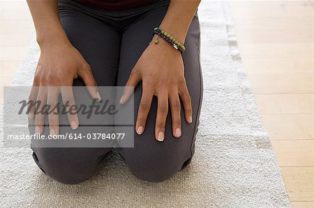 Woman kneeling