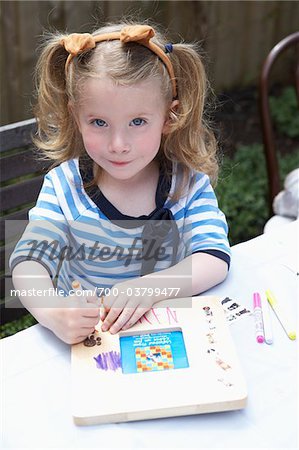 Little Girl coloriage Photo Frame