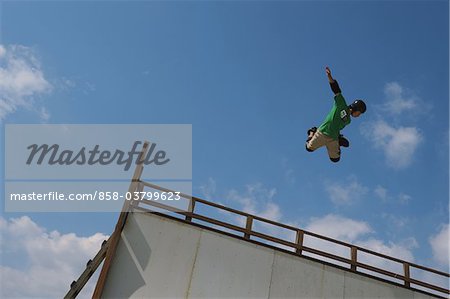 Skateboarder getting some air