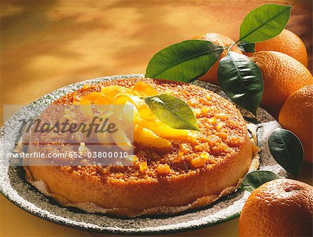 Gâteau de semoule orange