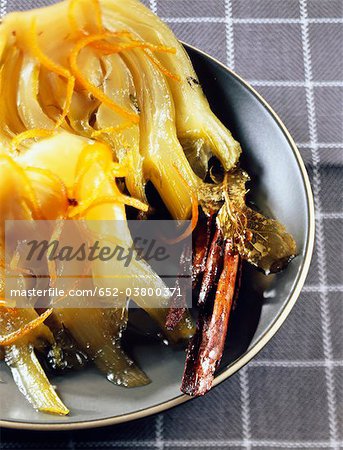 Fennel cooked with orange zests Fennel cooked with orange zests