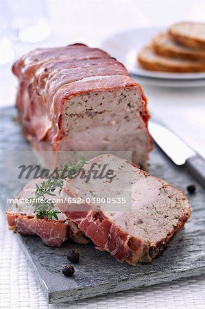 Three meat terrine