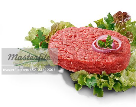 Raw hamburger