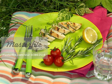 Grilled chicken breast with rosemary