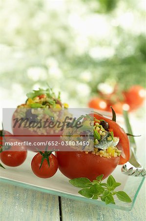 Tomates à la niçoise Tomates à la niçoise