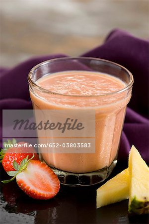 Mango,strawberry and pineapple milkshake Mango,strawberry and pineapple milkshake
