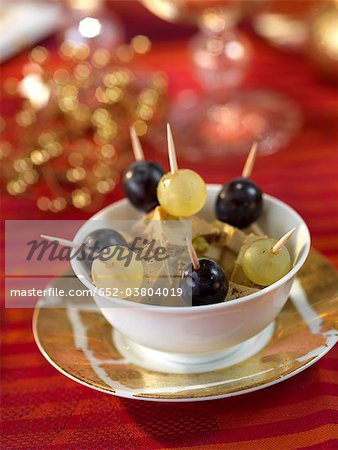 Grape and foie gras appetizers Grape and foie gras appetizers