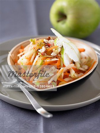 Grated carrot and apple salad