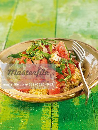 Salade de tomates et feta Bulghour Salade de tomates et feta Bulghour