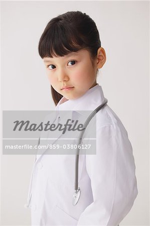 Portrait of Girl Dressed Up As Doctor