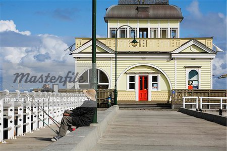 Australie, Melbourne, Victoria St Kilda. Kerbys kiosque à la fin de St Kilda Pier.