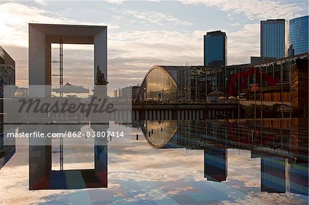 Le Grande Arche in La Defense, the main business district in Paris, France